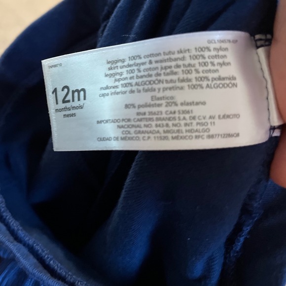 Carters 12M Outfit My First Game Day Football Bodysuit Tutu Leggings‎ Set NwT - Picture 6 of 12